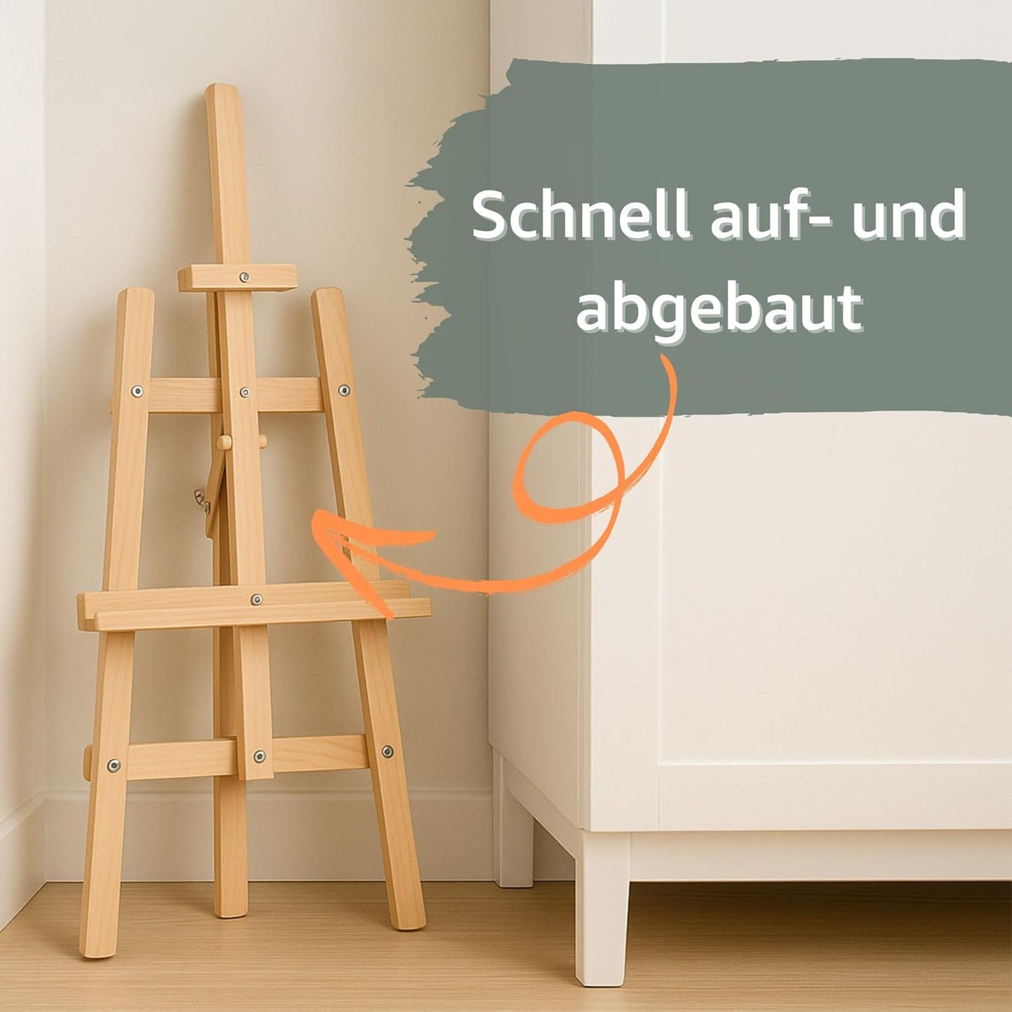 Holzstaffelei-Set für Leinwände (2 Stück, 175 cm), Kieferholz 175 cm (2 stück)
