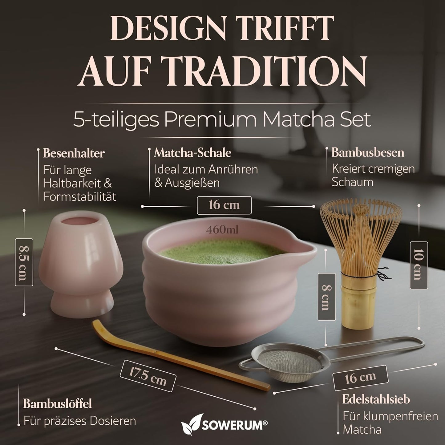 5-teiliges Matcha-Set