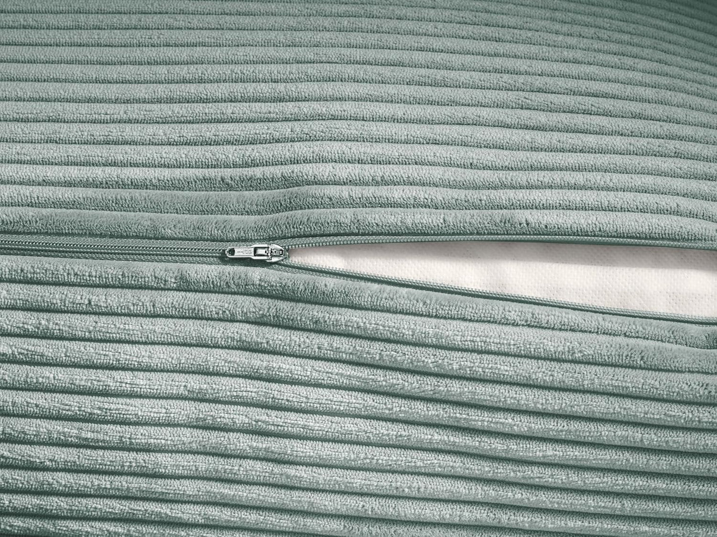 Rückenkissen für Bett und Sofa, Türkis / Kord