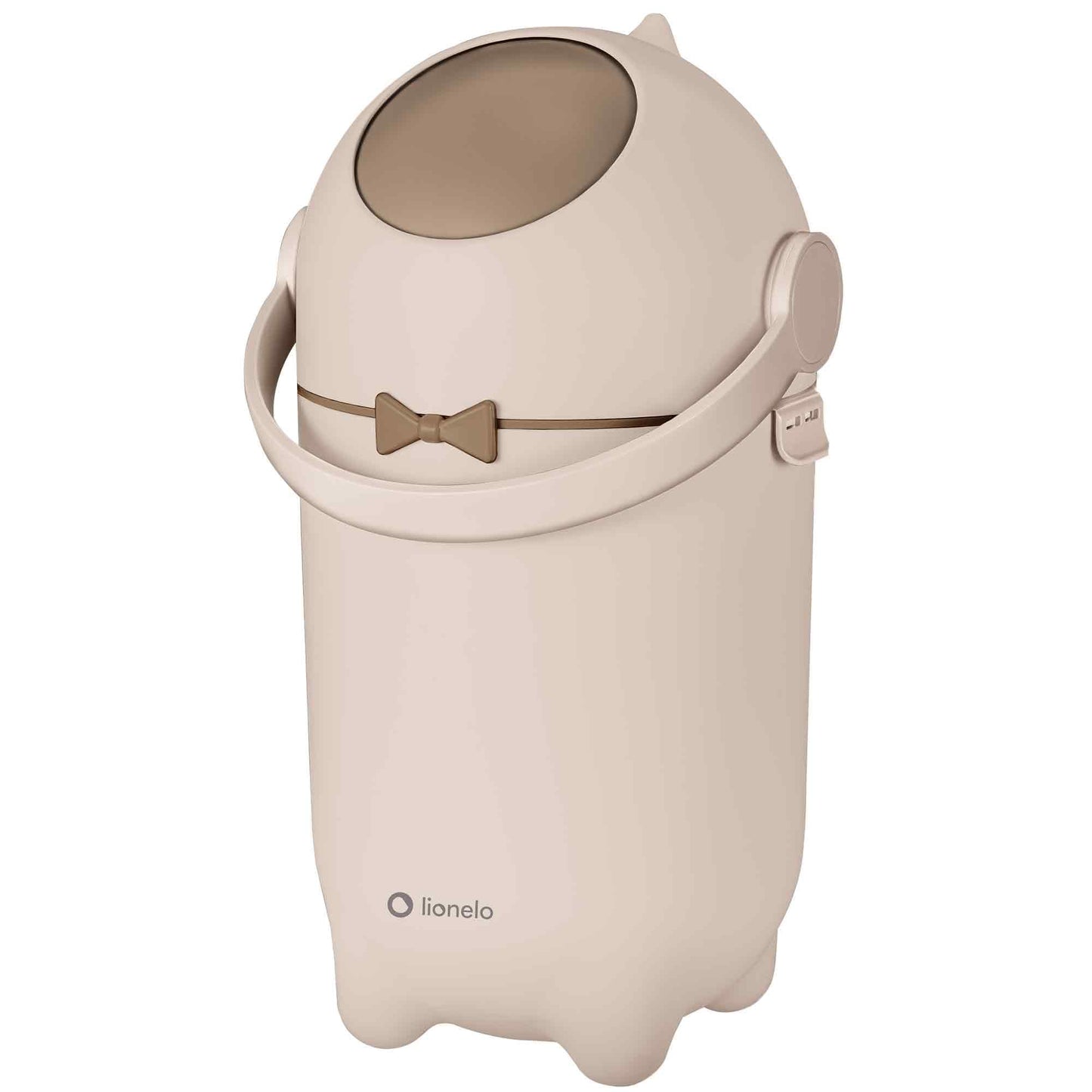 Geruchsdichter Windeleimer, Einhand-Bedienung, Beige