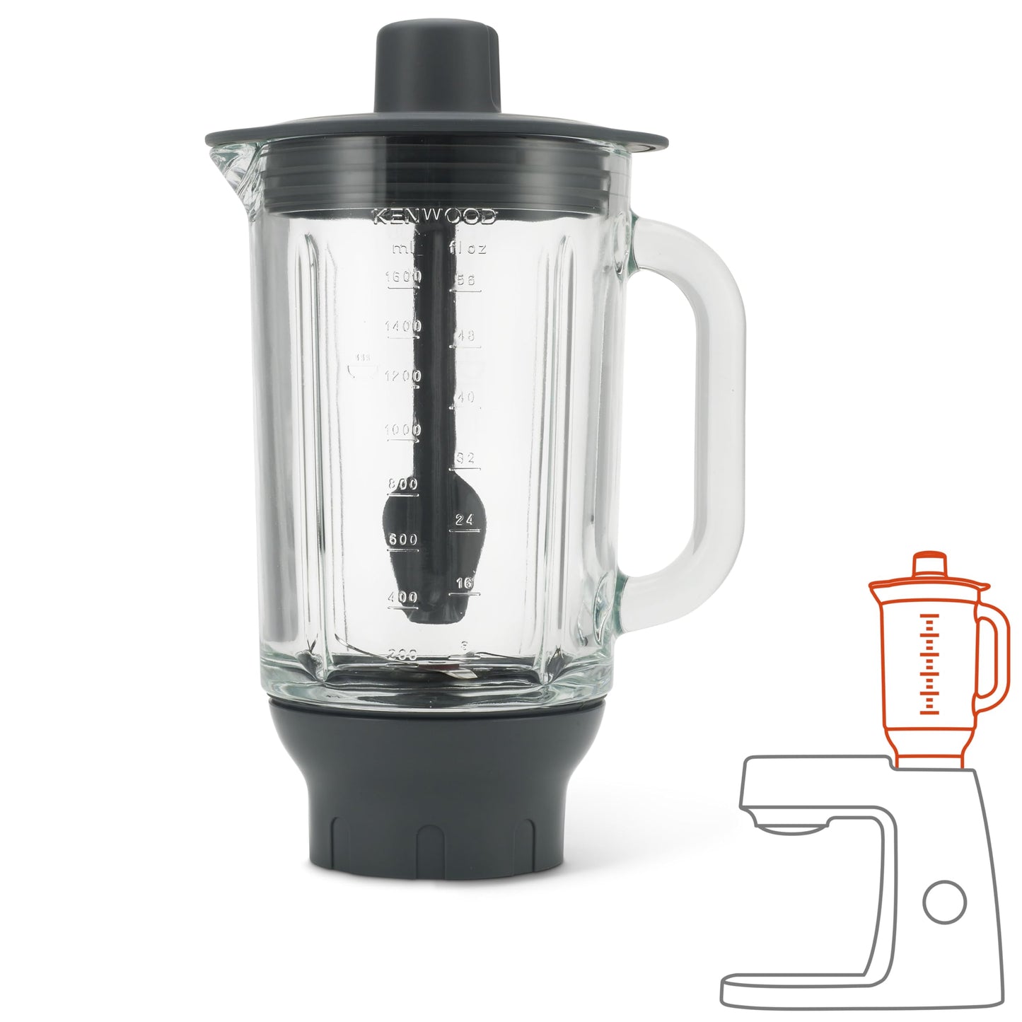 ThermoResist Glas-Mixaufsatz KAH359GL für Küchenmaschinen