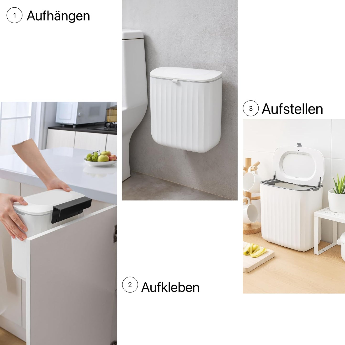 Abfalleimer mit Deckel, 8l