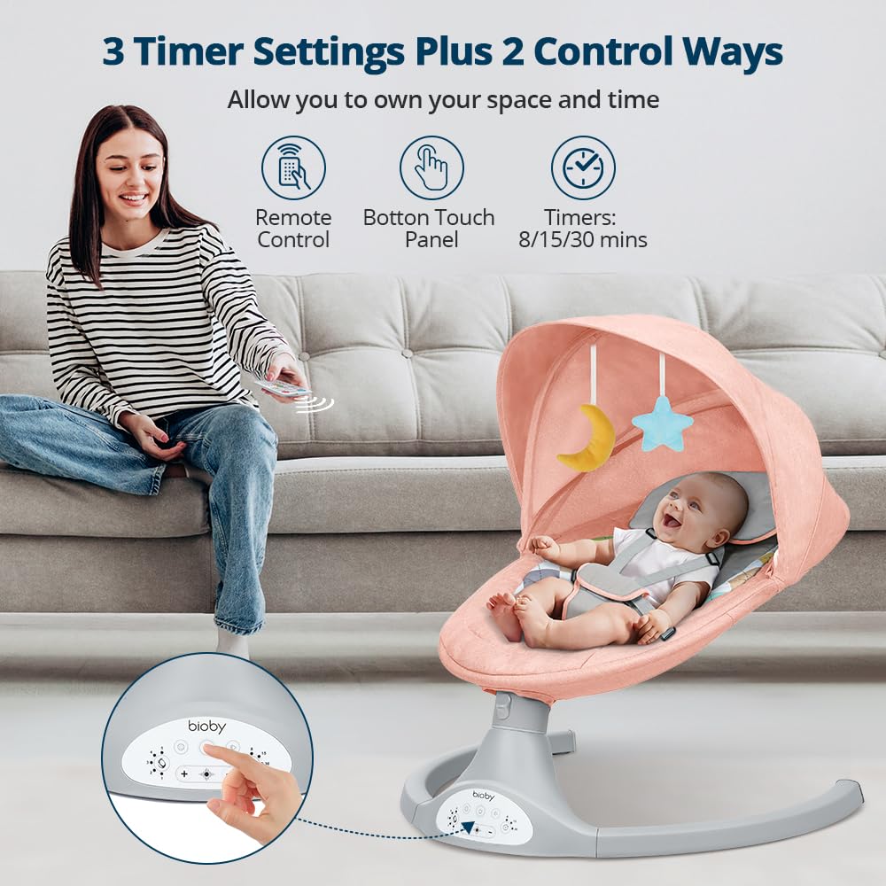 Elektronische Babywippe, Rosa