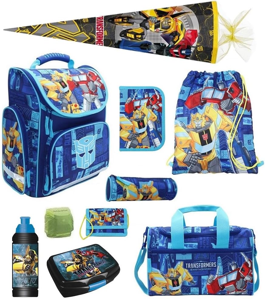 Transformers Schulranzen Set, 10-teilig mit Schultüte