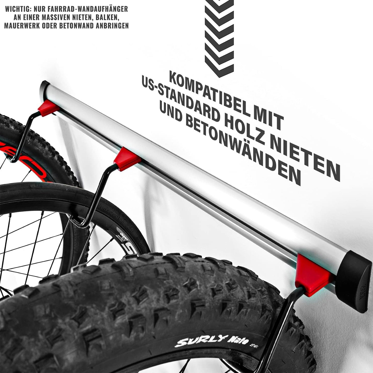 Velo Wandhalterung für Garage, Wandhalterung 6 Fahrräder
