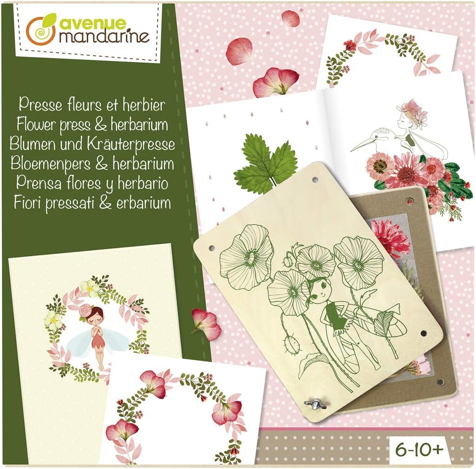 Blumen- und Kräuterpresse Kreativset, Blumenpresse und Herbarium
