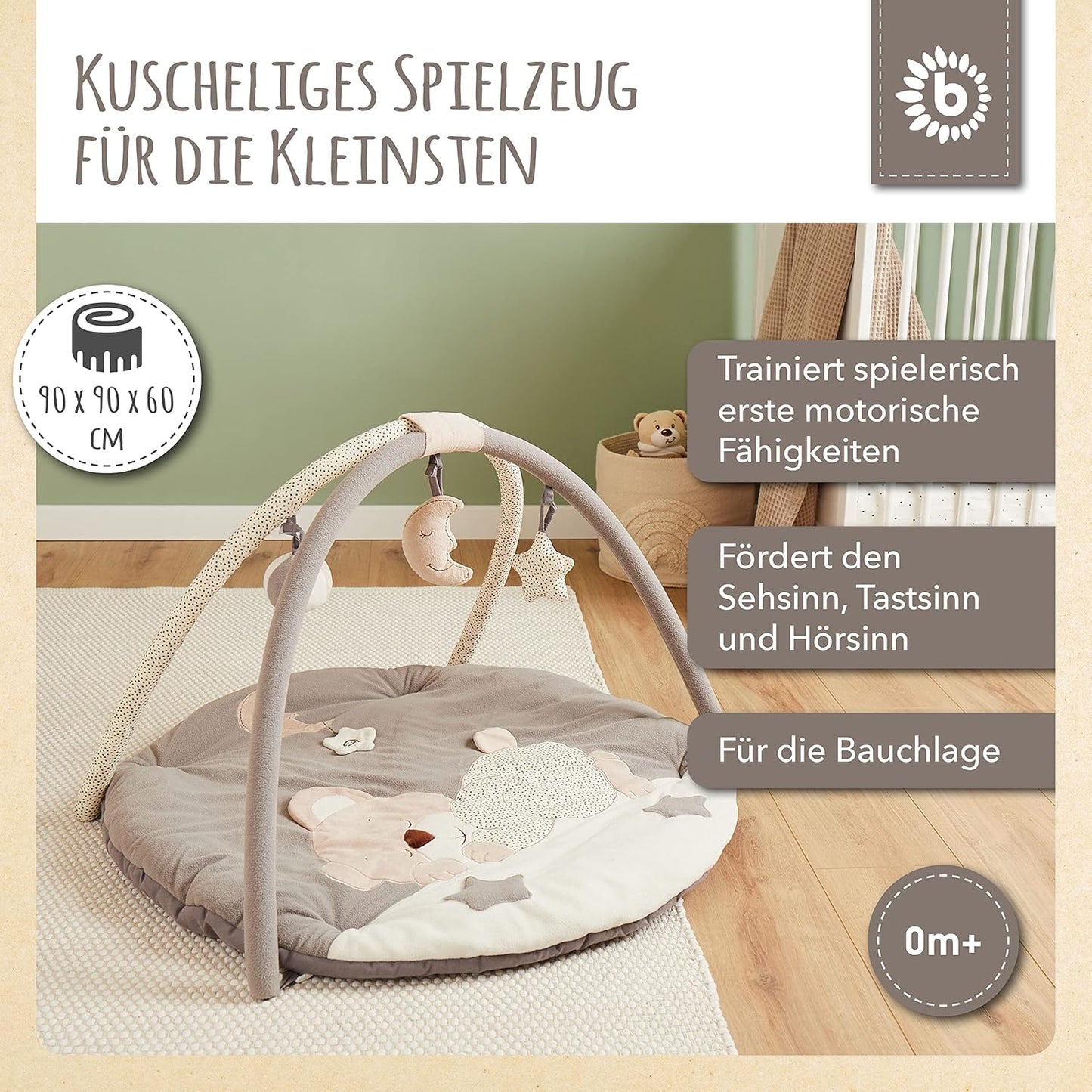 Krabbeldecke mit Spielbogen