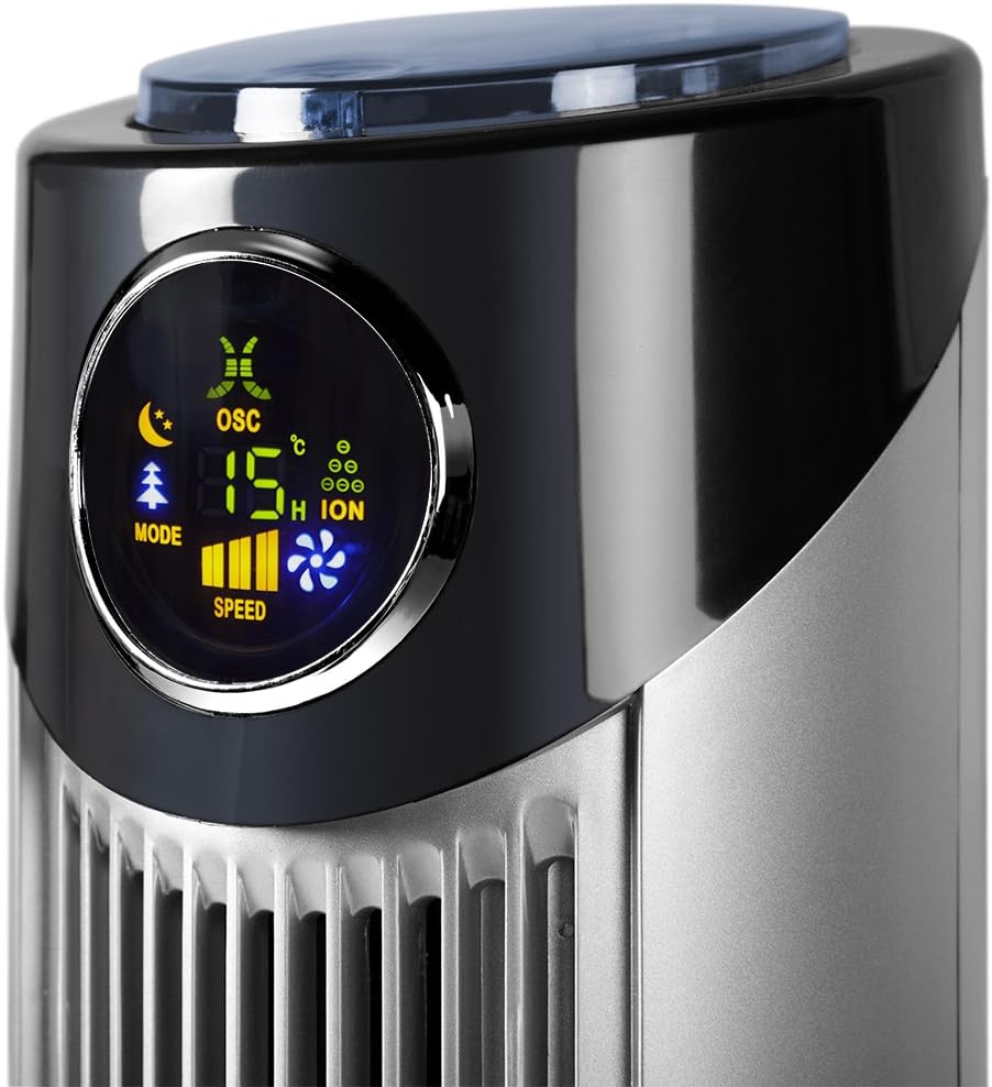 TWM 1010 Turmventilator mit Fernbedienung, Timer und Display, 89 cm.