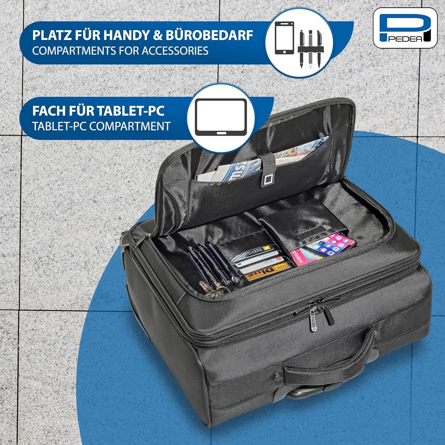 Laptop-Rollkoffer, Trolley Premium Plus