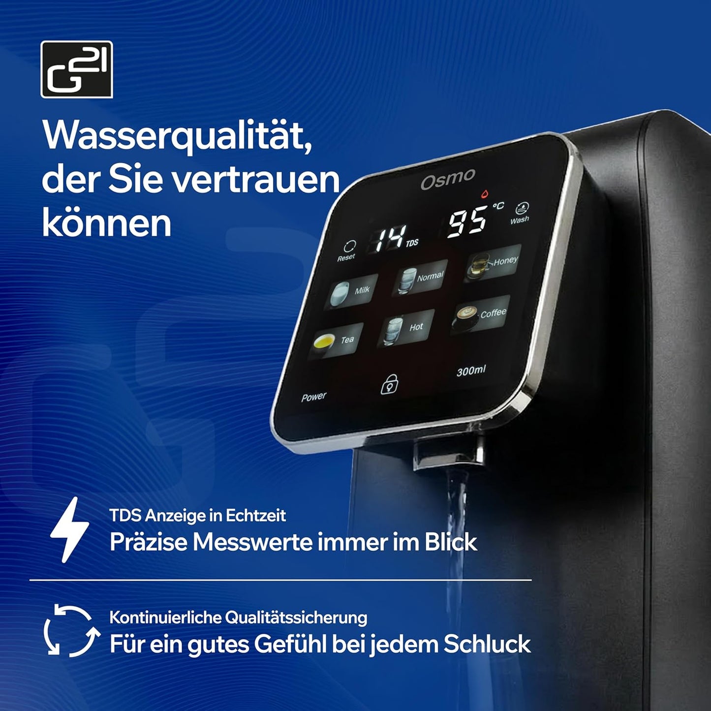 Osmoseanlage mit Heisswasserfunktion, Osmo Schwarz