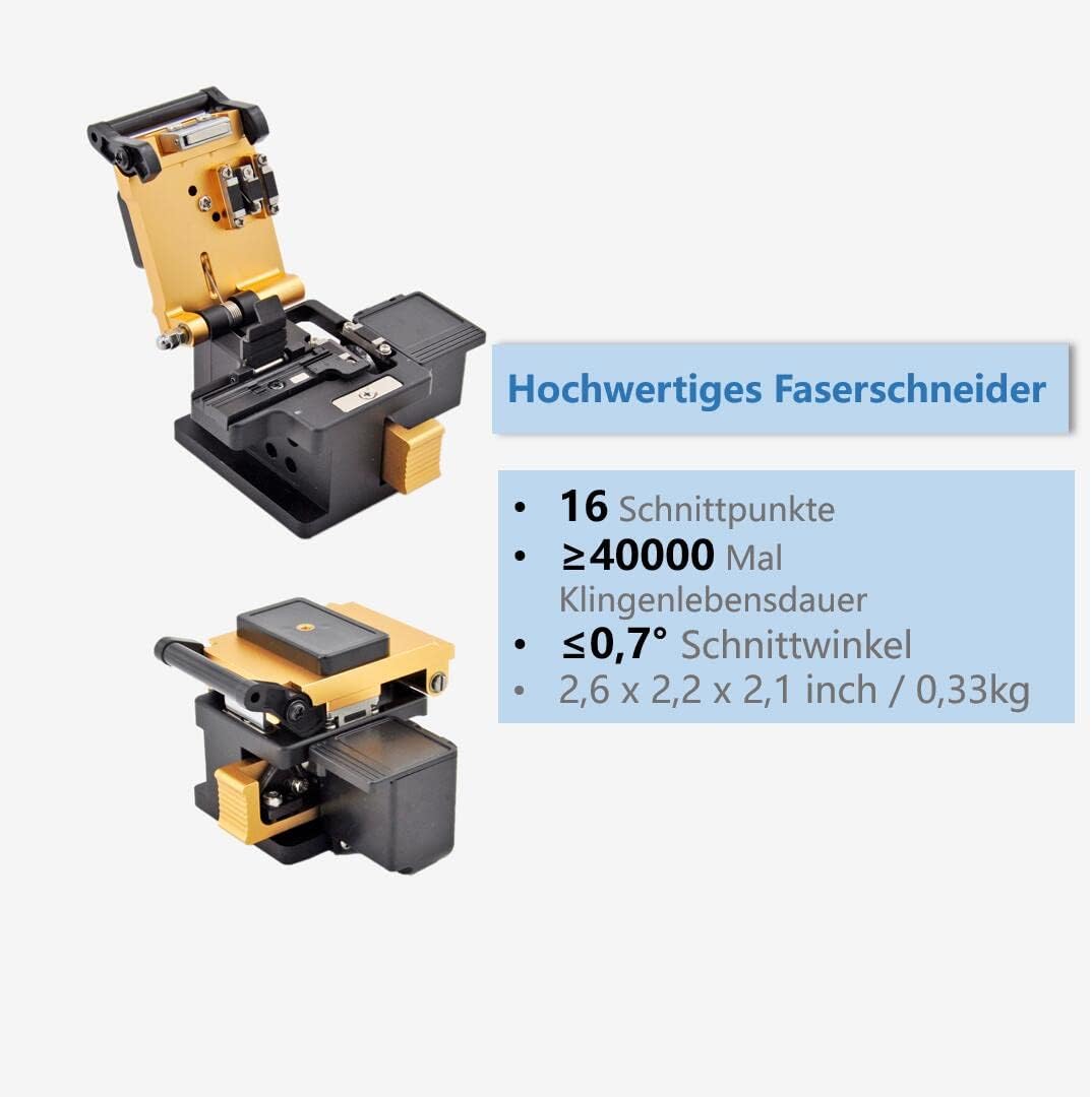 Glasfaser-Spleissgerät mit Touchscreen und 4 Motoren