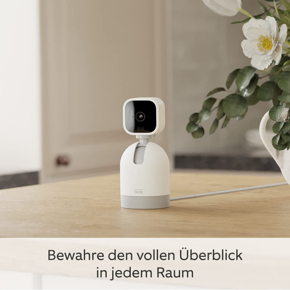 Mini Pan-Tilt Kamera - Bewegliche Plug-in-Sicherheitskamera weiss, Weiß Blink Mini mit Pan-Tilt