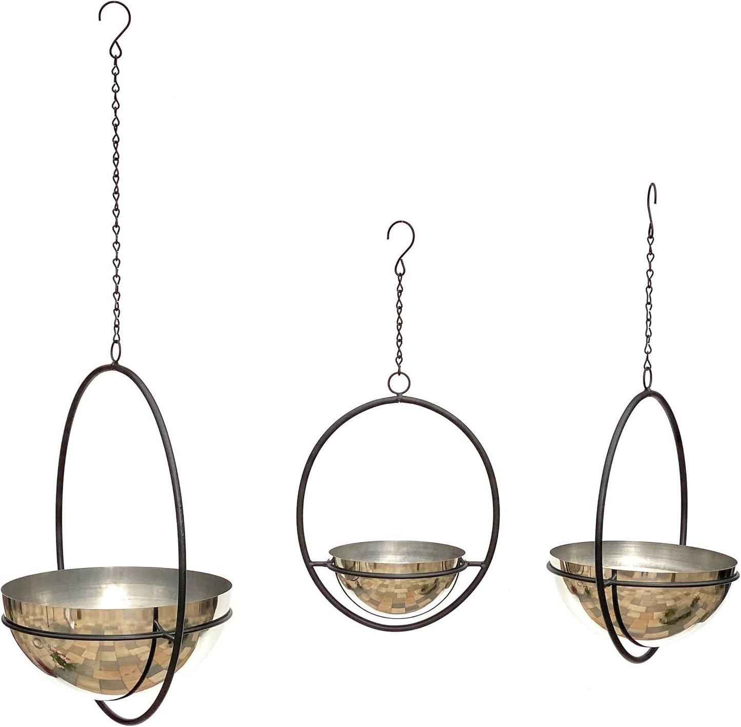 3er-Set Blumenampeln 96087 im Vintage Look