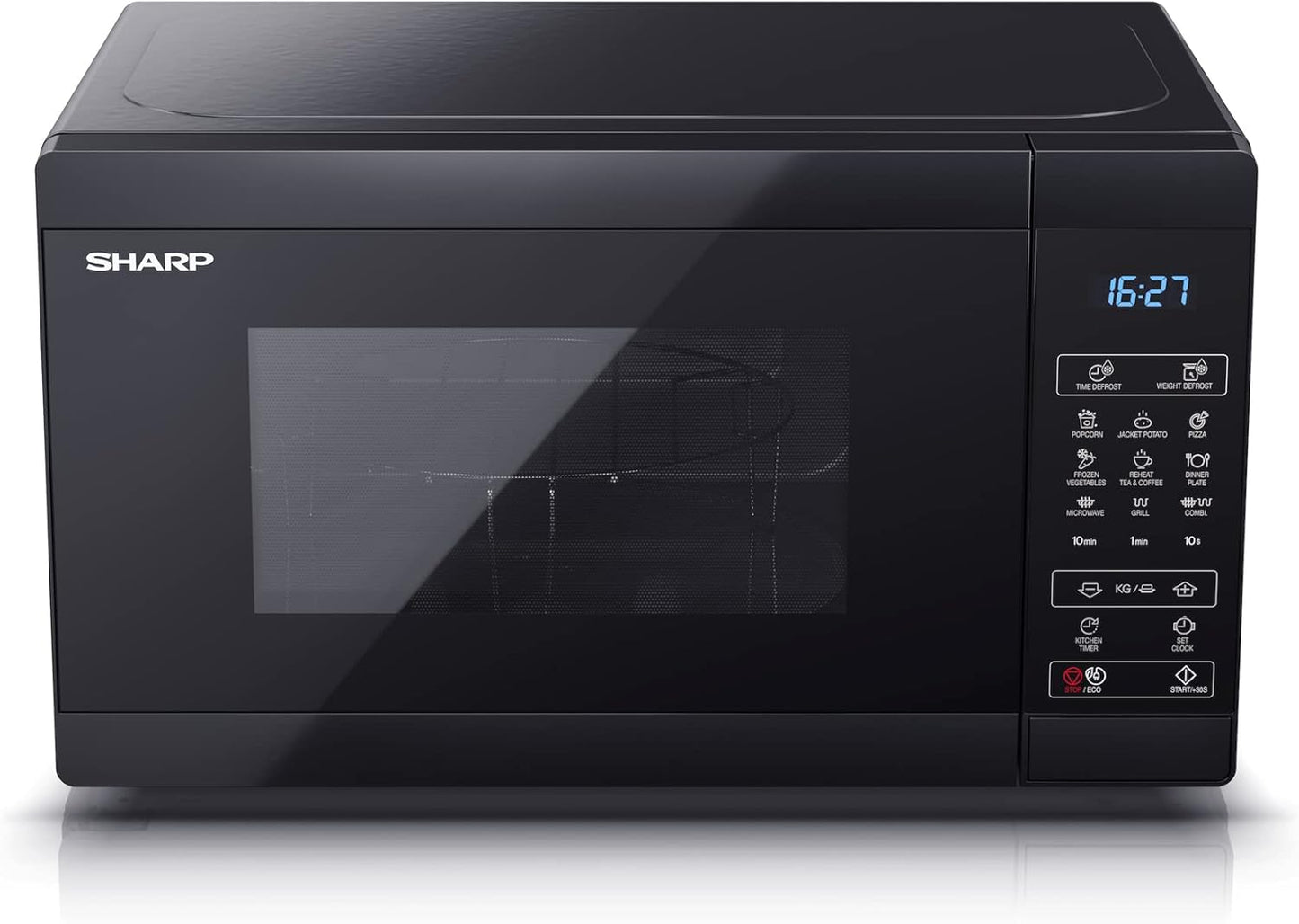 Mikrowelle YC-MG02E-B, Schwarz 20 Liter, 800W Ohne Griff