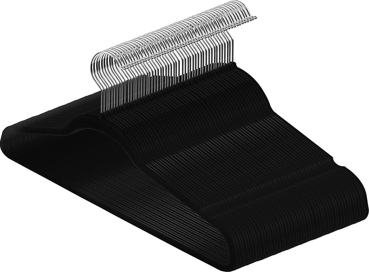 Antirutsch-Kleiderbügel, 50er Pack Schwarz