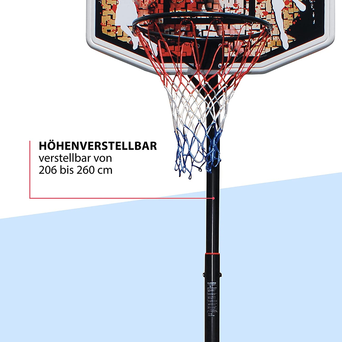 Basketballständer Chicago, Schwarz / Orange Einheitsgrösse