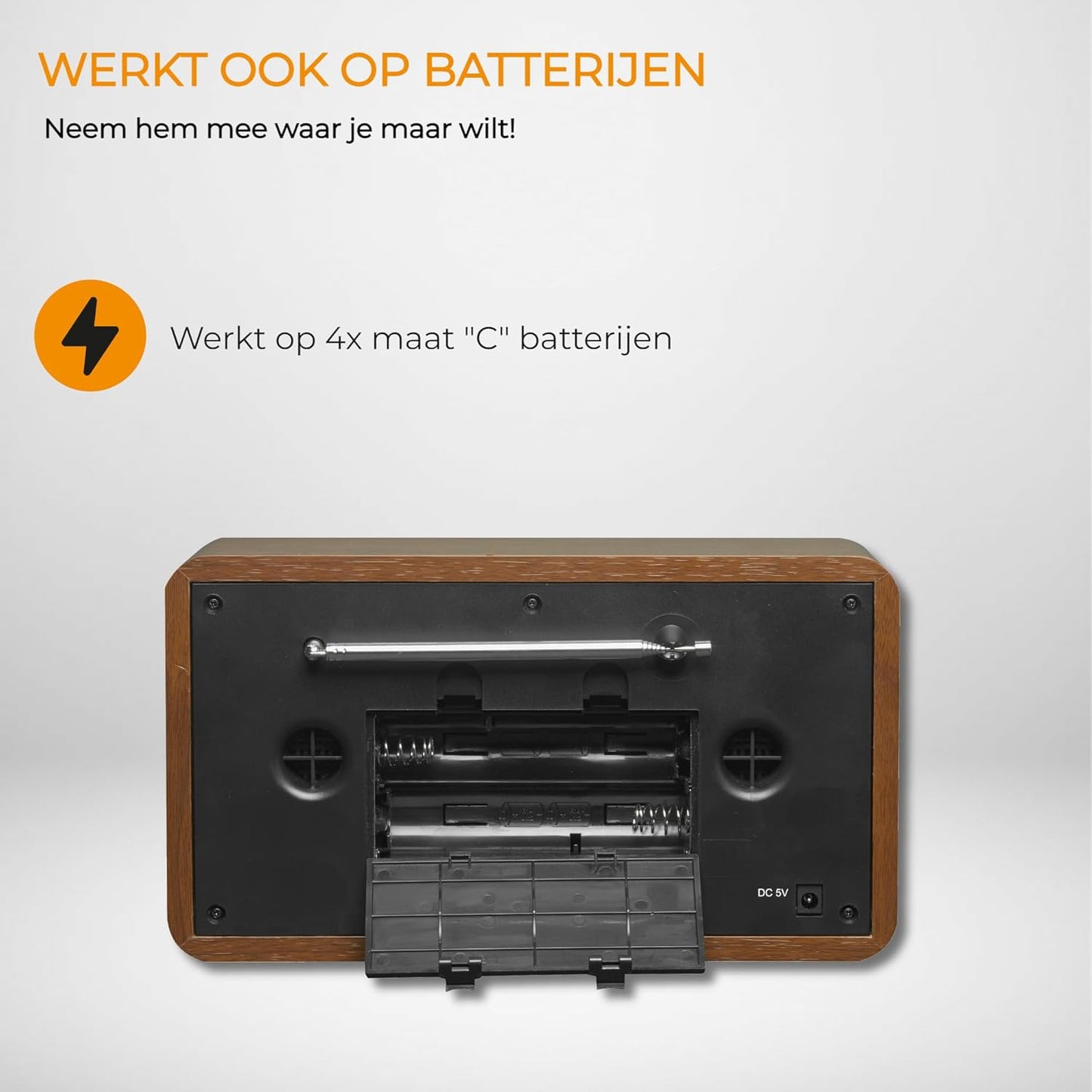 Retro DAB-18 Digitalradio mit Bluetooth & Wecker