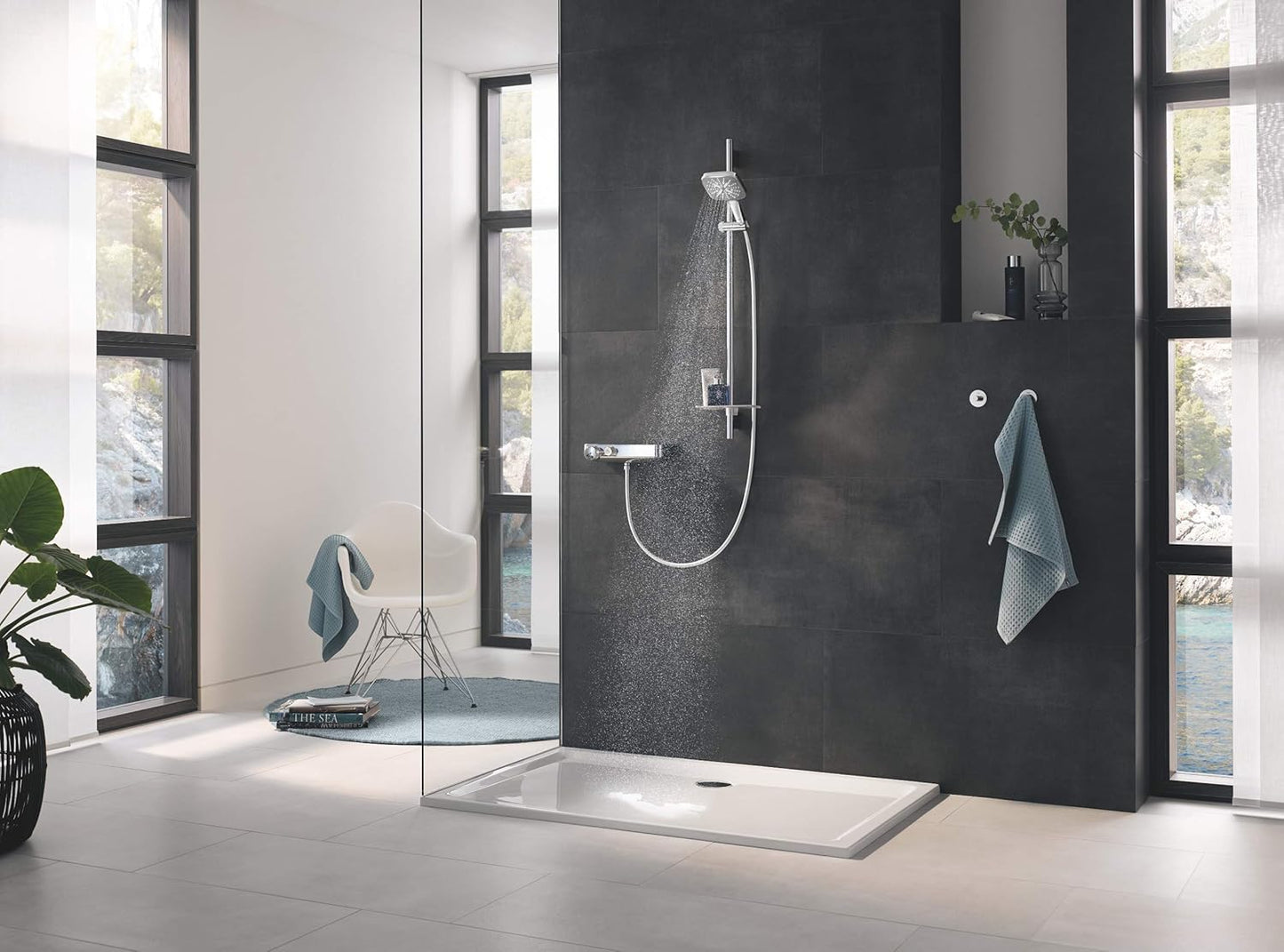 Rainshower SmartActive Brausestangenset 3 Strahlarten, Brstg.Set 900mm eckig Chrom