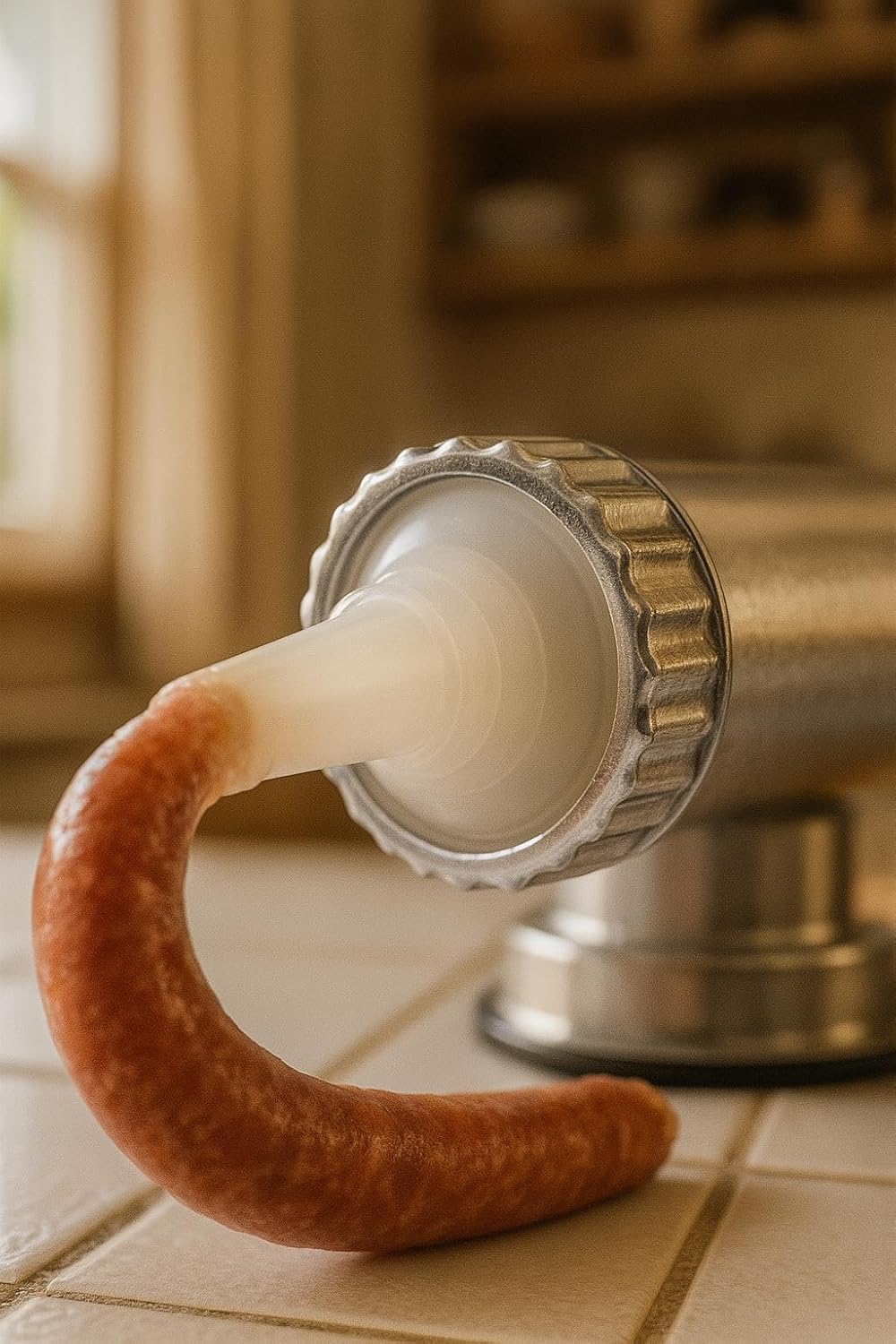 Manuelle Wurstfüllmaschine mit 3 Aufsätzen