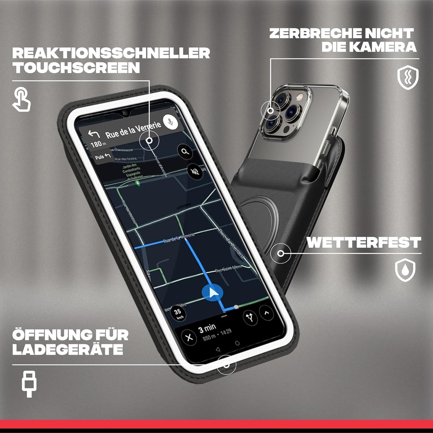 Handyhalterung Magnetic Moto 5.5, M - Smartphone bis 14,7 cm