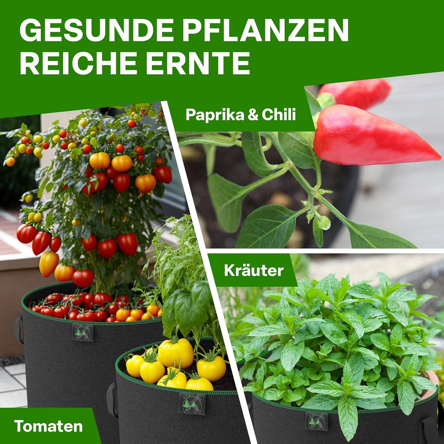 10er-Set Pflanzsack, 22 Liter, 22 Liter Allrounder 10