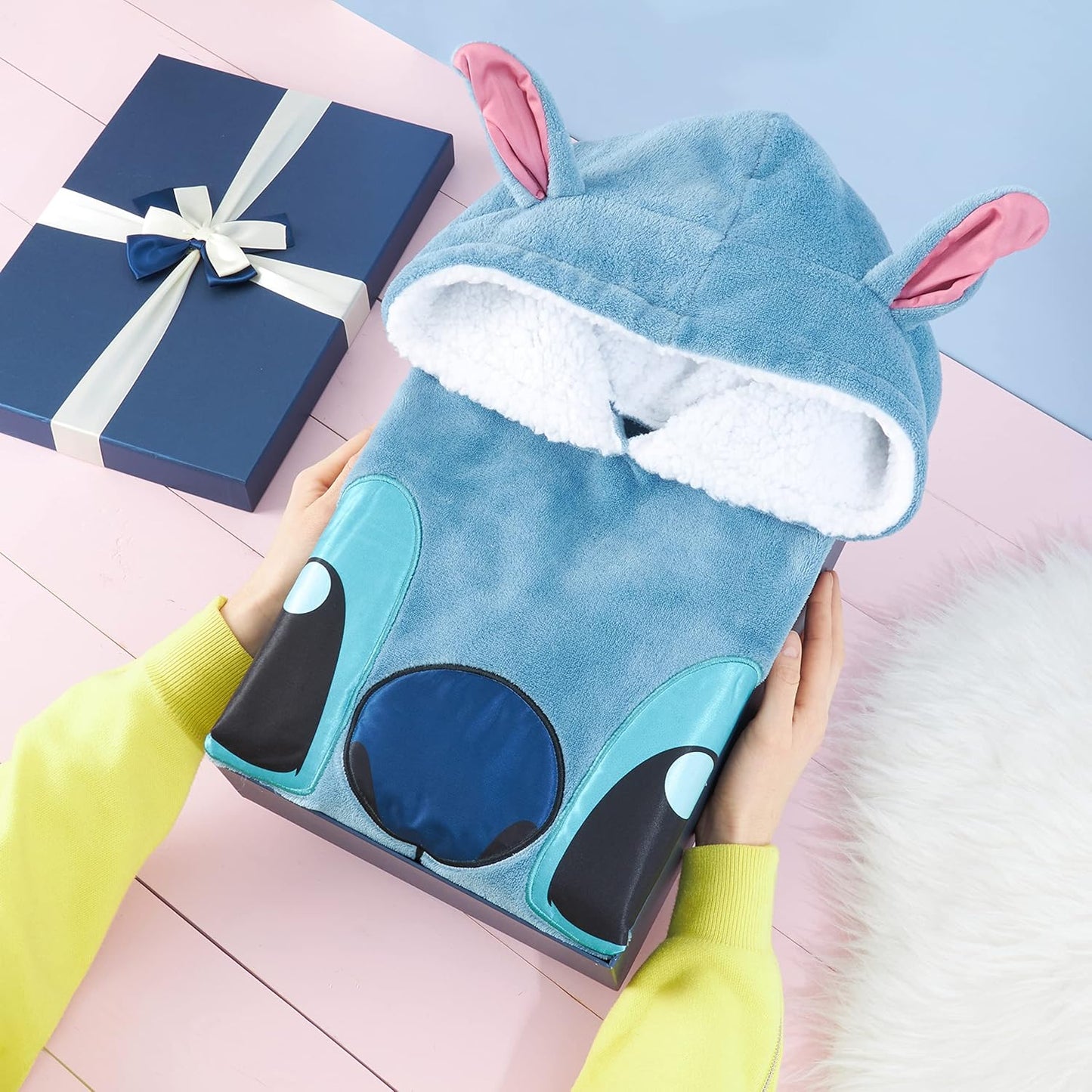 Decken-Hoodie Stitch, Einheitsgrösse Blau Stitch