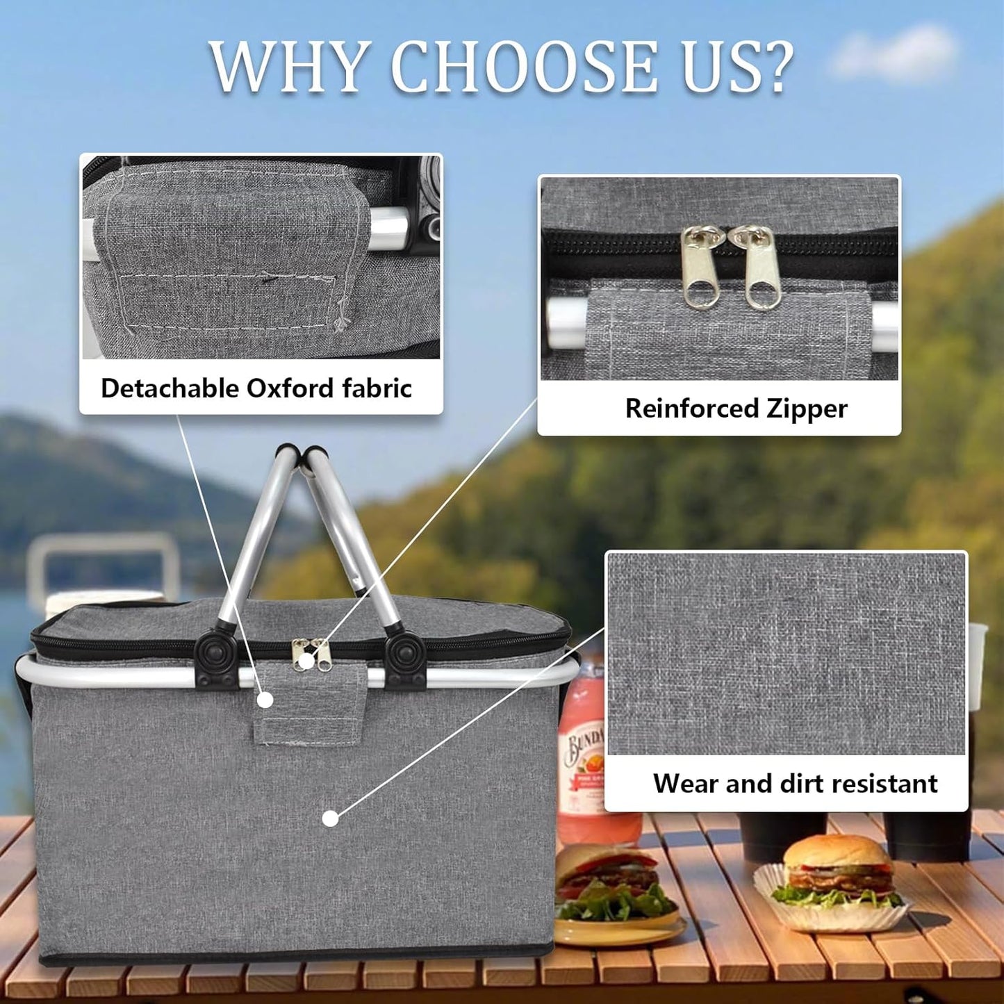 Faltbarer Picknickkorb
