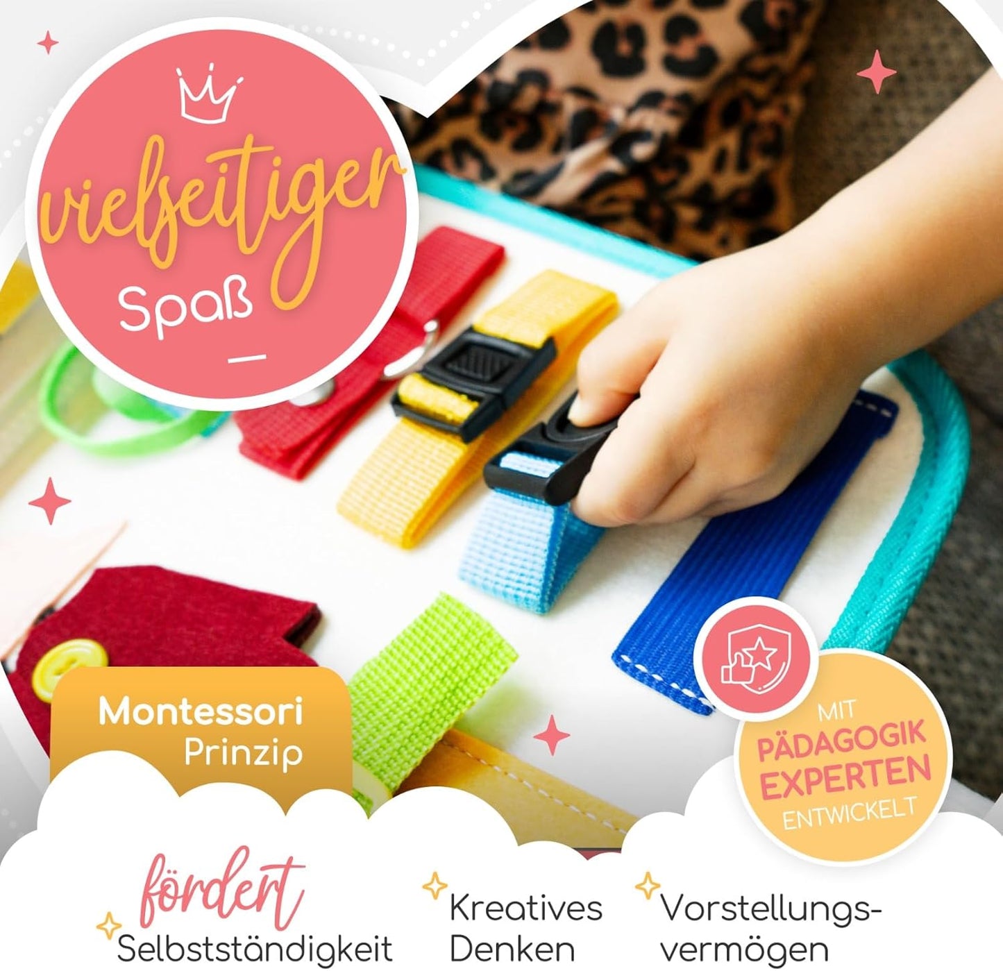 Montessori Busy Board, Boho