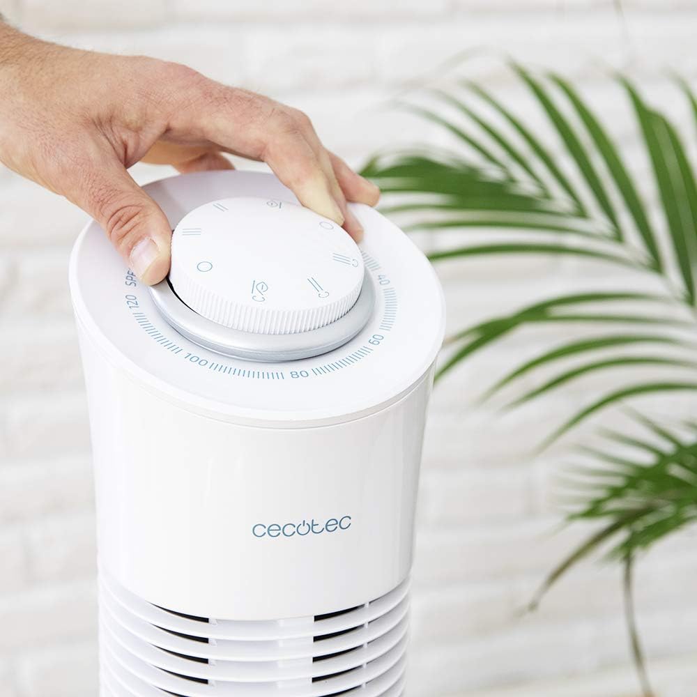 Turmventilator mit Timer und Oszillation, Höhe 30" | Steuerung mit Drehregler ; Weiss