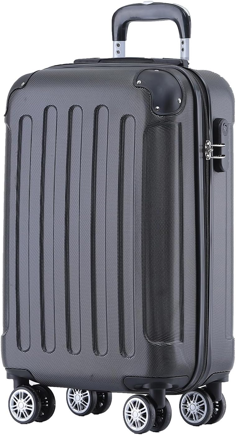 Zwillingsrollen Hardcase Trolley (Handgepäck), Schwarz Handgepäck (55cm)
