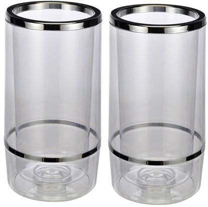 Doppelwandiger Flaschenkühler, 2 Stück, Plastik 2 Stück