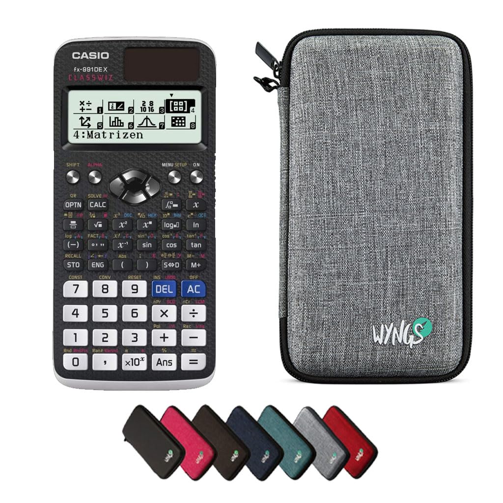 Wissenschaftlicher Rechner FX-991DE X mit Schutztasche, Hellgrau