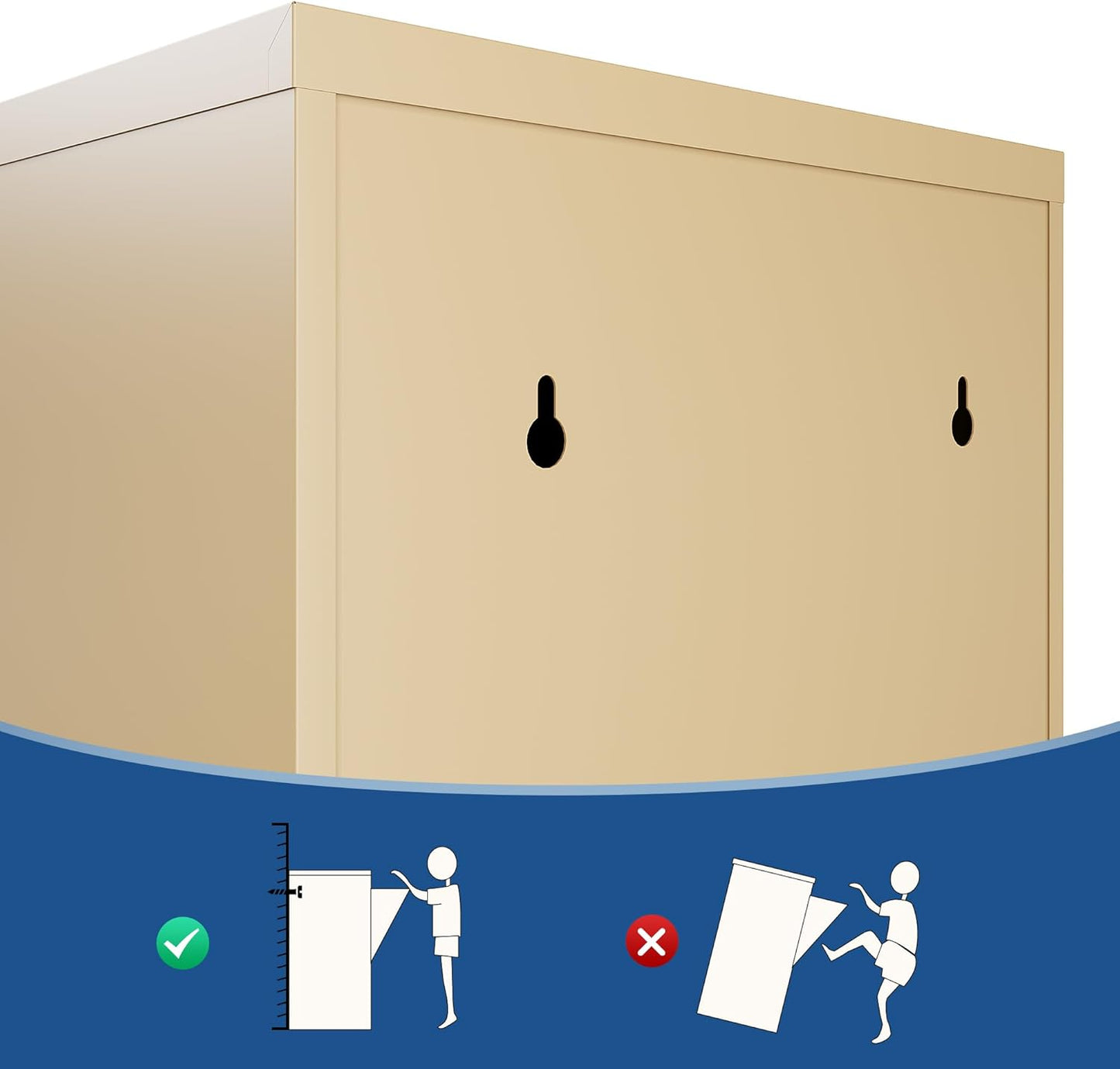 Küchenmülleimer mit Klappen, Beige, 3 X 15 L