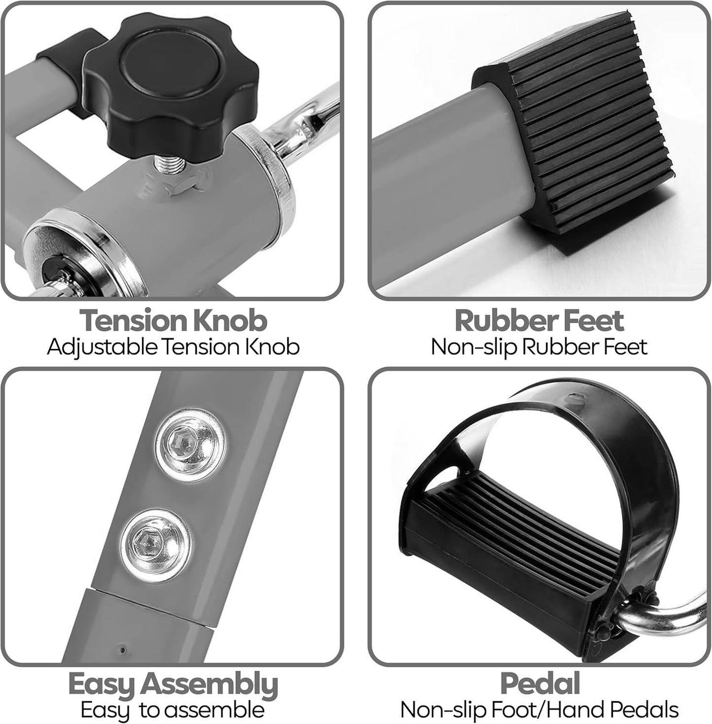 Mini-Heimtrainer PED1 für Arme und Beine, Pedal-Ausbilder, Grau PED1
