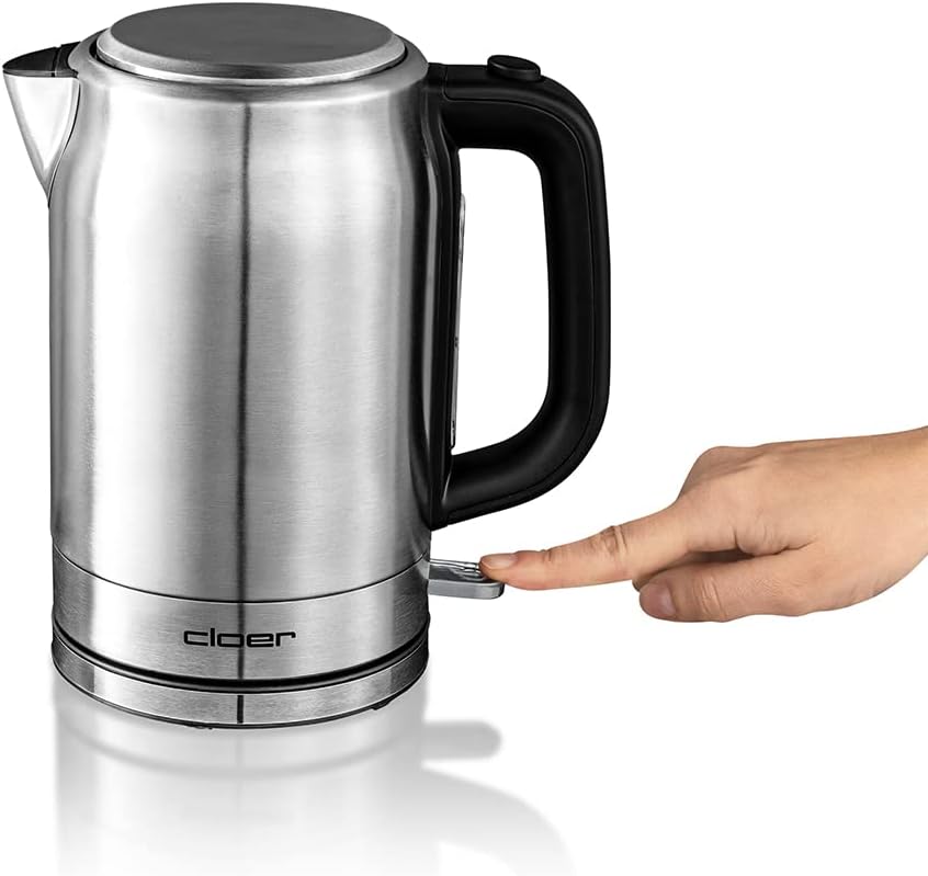 Edelstahl Wasserkocher 1,7L, Wasserkocher 1,7 Liter Edelstahl
