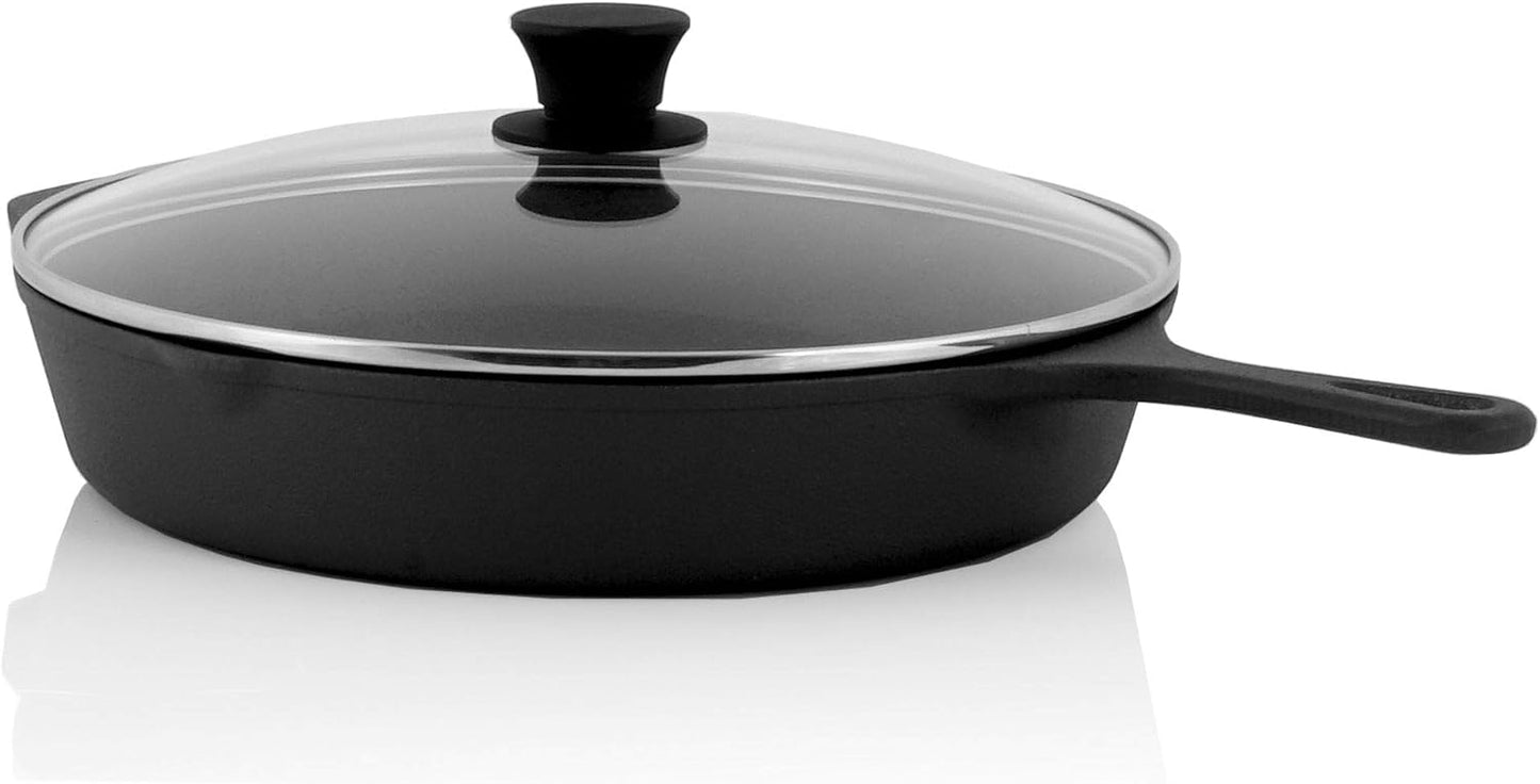Grillpfanne mit Glasdeckel, Ø 30 cm