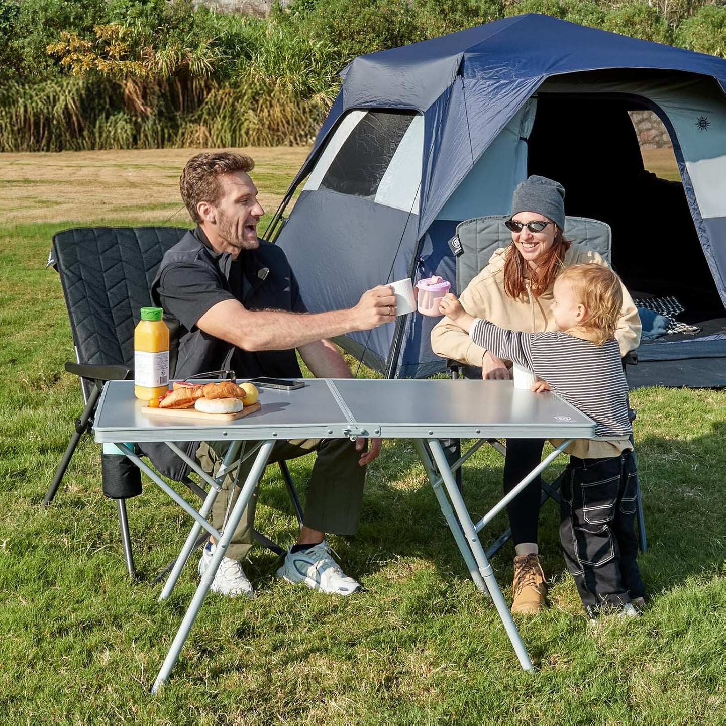 Faltbarer Campingtisch 120x60 cm, Silverl