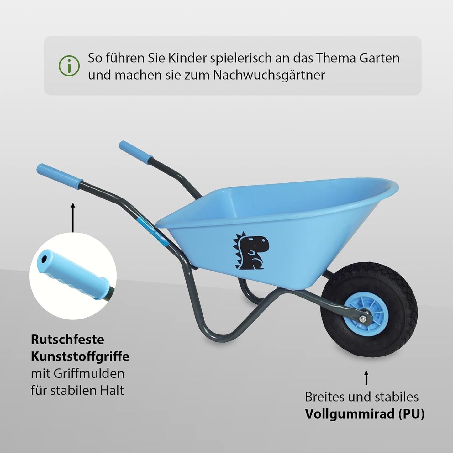 Kinderschubkarre, Drache | Blau