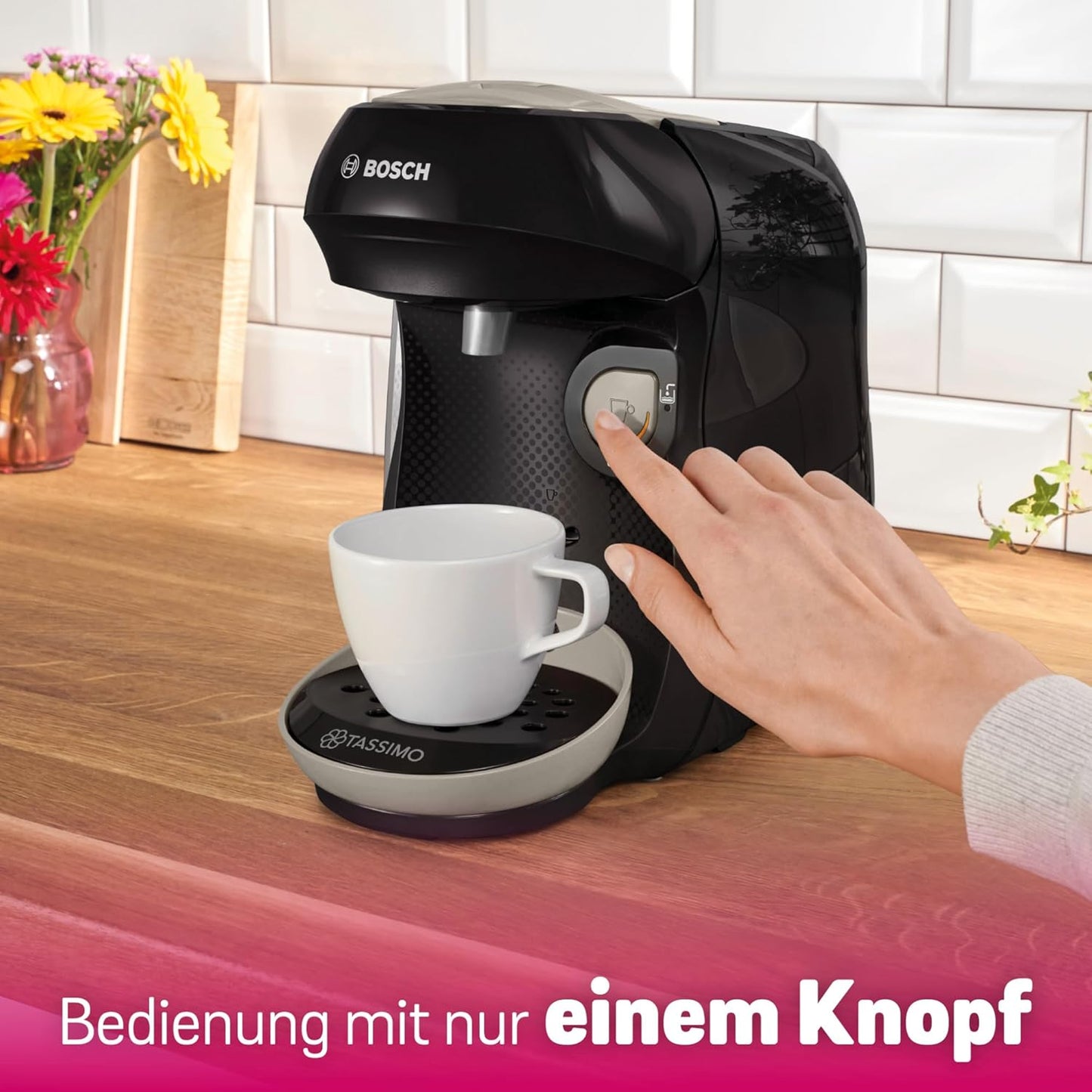 Tassimo Happy friendly Kapselmaschine, Black/Cream