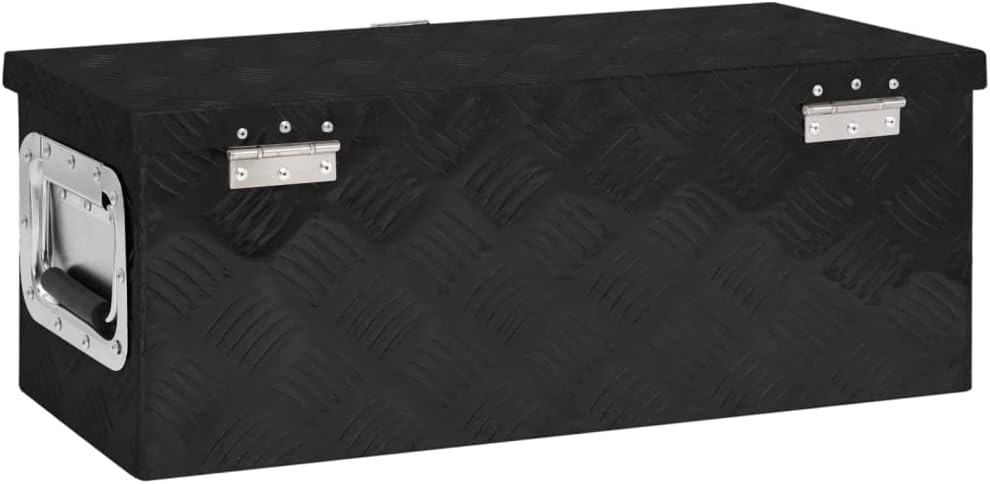 Aluminium-Aufbewahrungs- & Transportkoffer (60 x 23,5 x 23 cm), 60 x 23.5 x 23 cm Schwarz