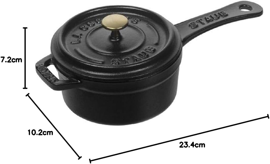 Kasserolle, Schwarz 10 cm