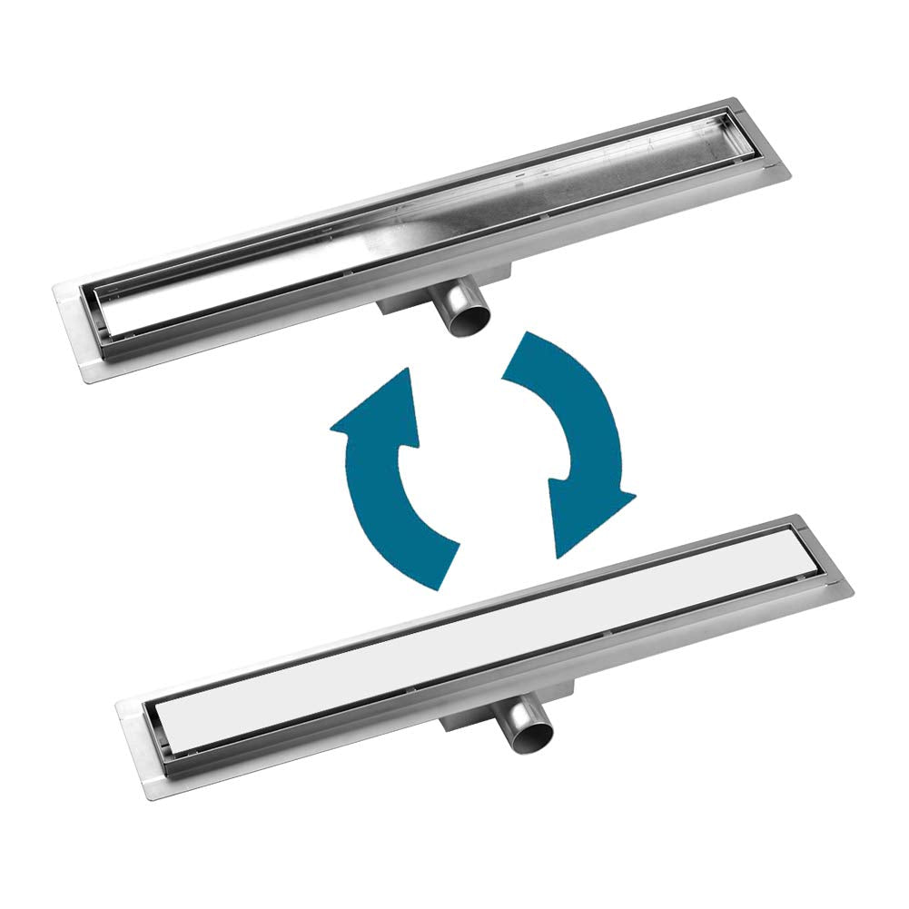 Duschrinne mit Siphon, 2 in 1 Befliesbar 100cm
