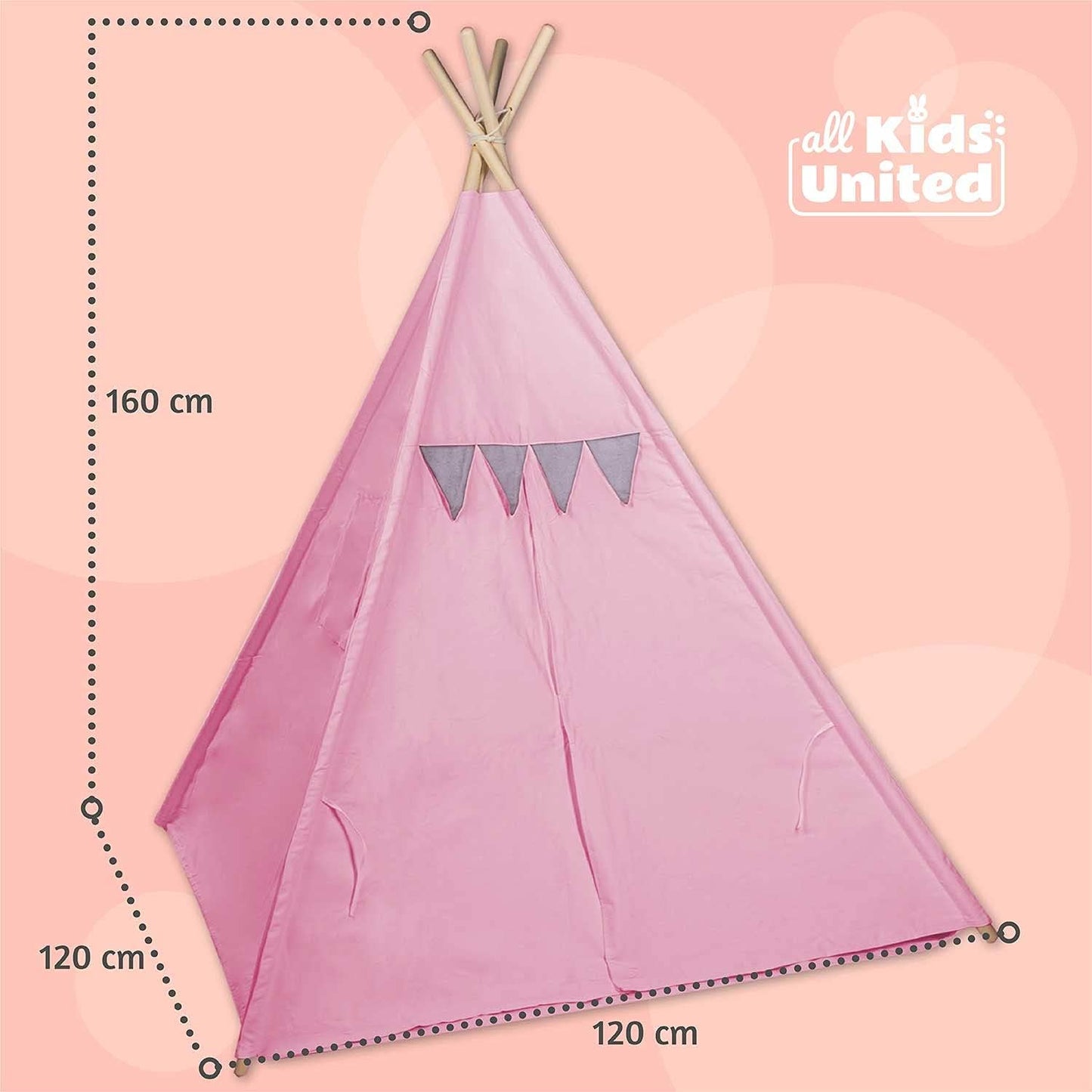 Pinkes Tipi Kinderspielzelt, Pink