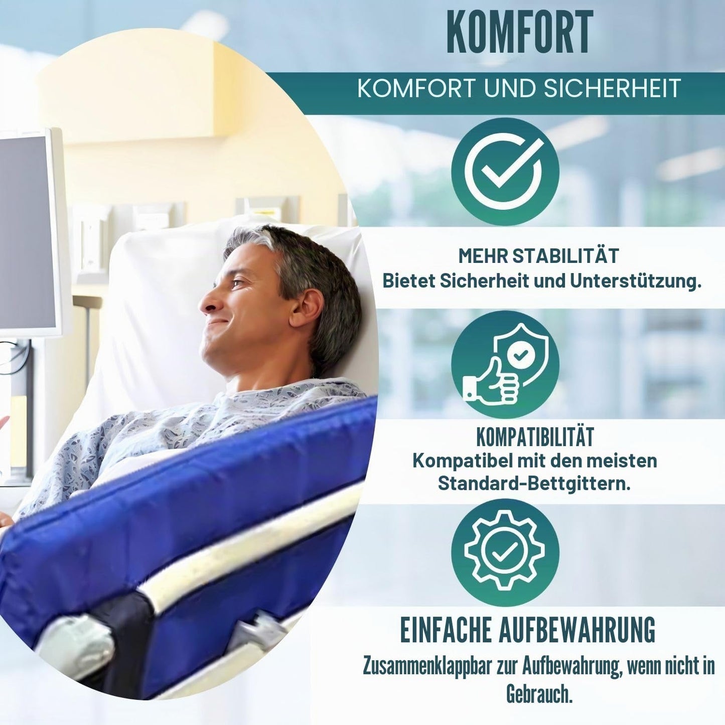Geländerschutz für Betten (Kinder & Erwachsene)