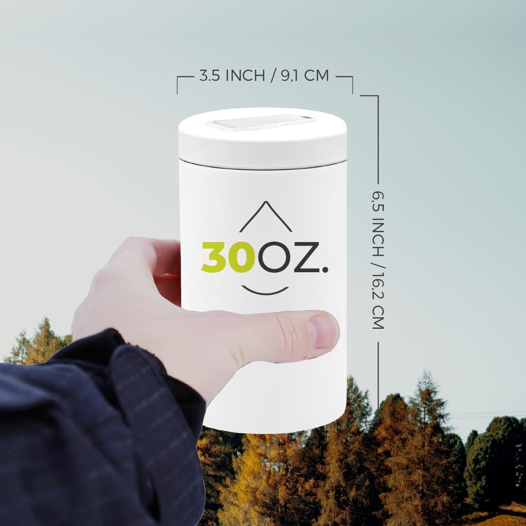 Yerba Mate-Behälter mit Ausgiesser, Weiss