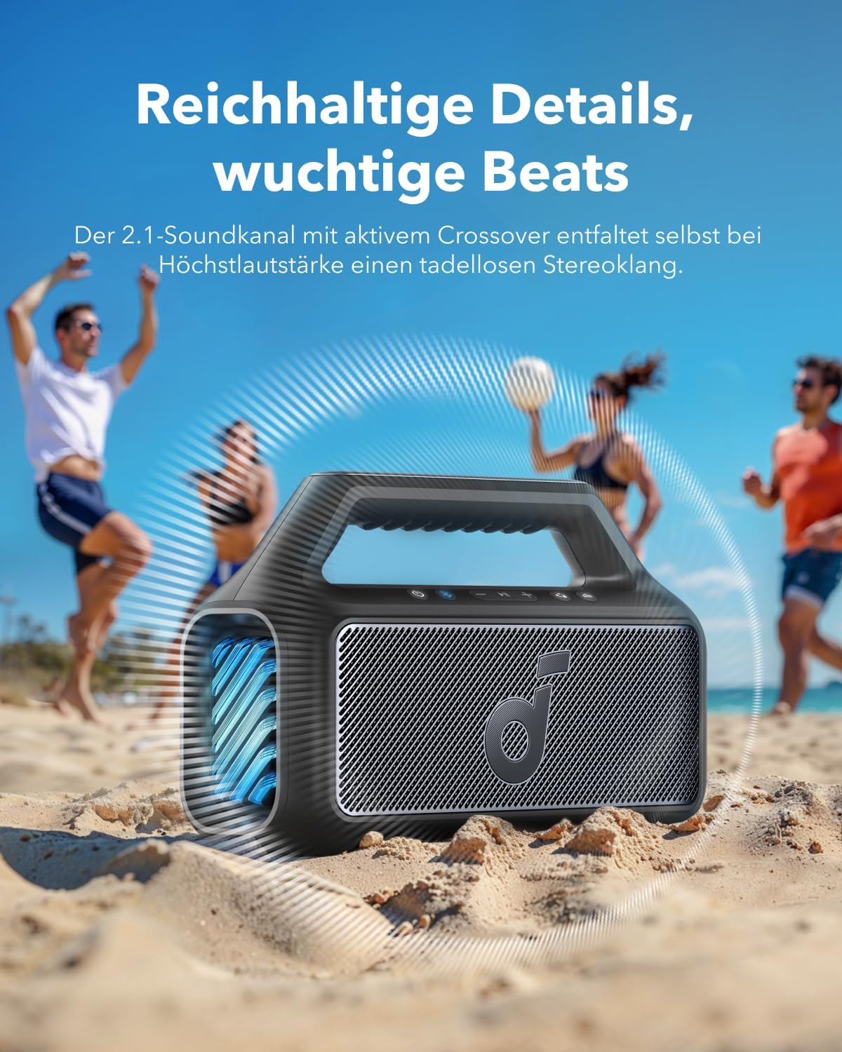 Boom 2 Outdoor-Lautsprecher, Schwarz