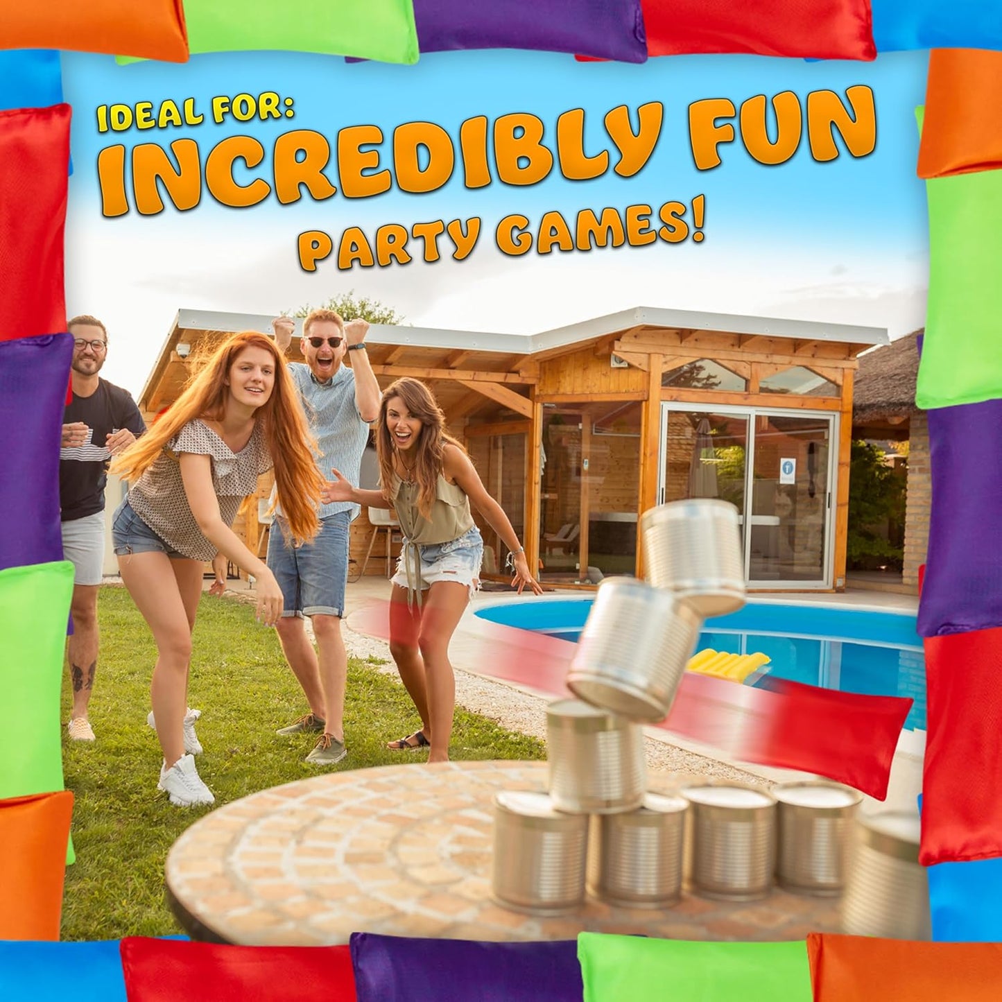 20er-Set bunte Cornhole Säckchen, 20er-Pack