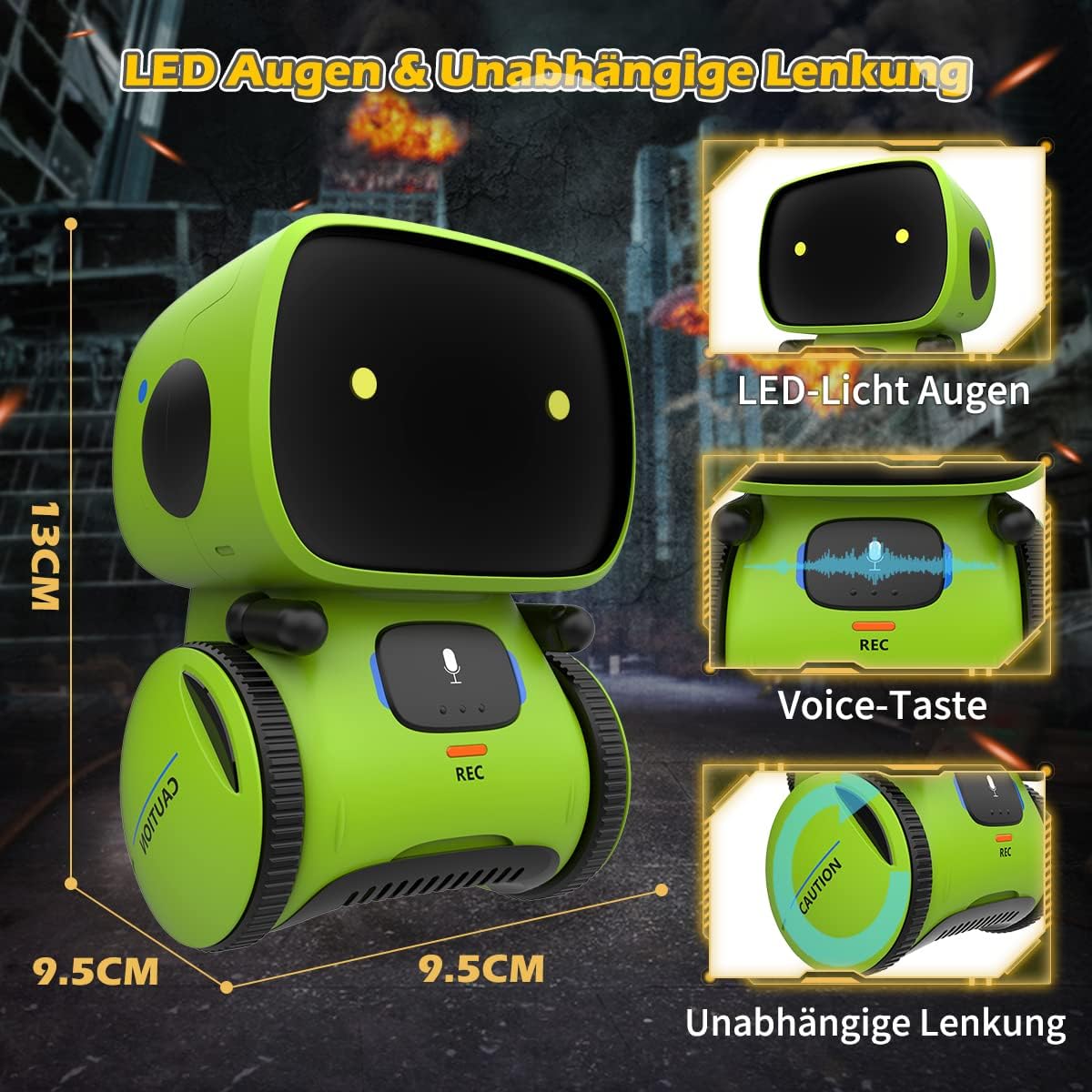 Interaktiver Roboter, grün