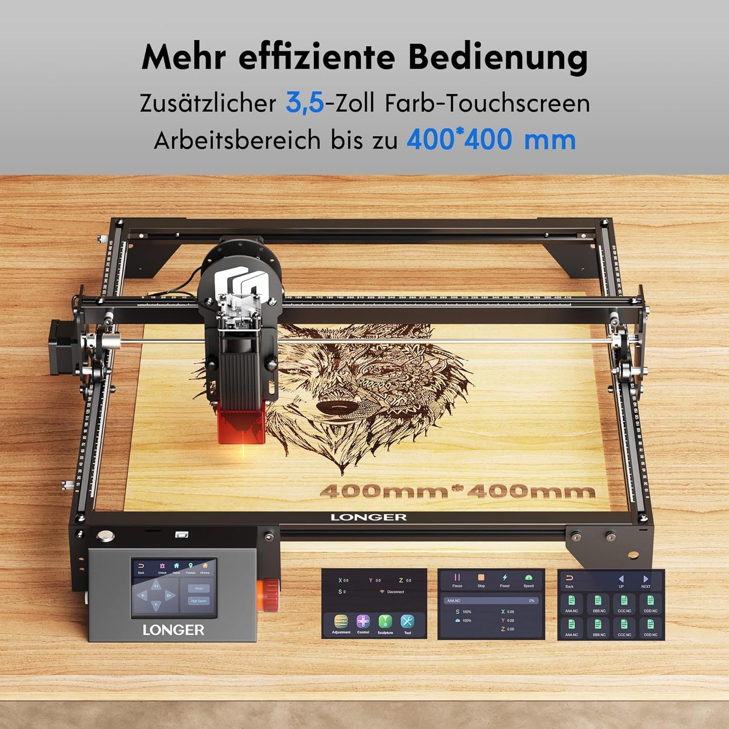 Laser-Graviermaschine mit Touchscreen & App-Steuerung, Ray 5W