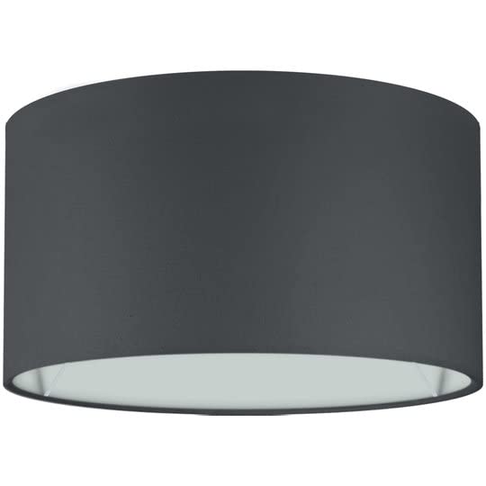 Premium Lampenschirm aus Baumwolle (40cm), Schwarz Ø40cm | Höhe 25cm